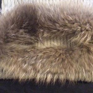 The Chunky Knit Finn Raccoon Fur Cowl